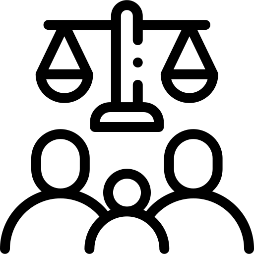 Derecho de Familia Icono familia con balanza